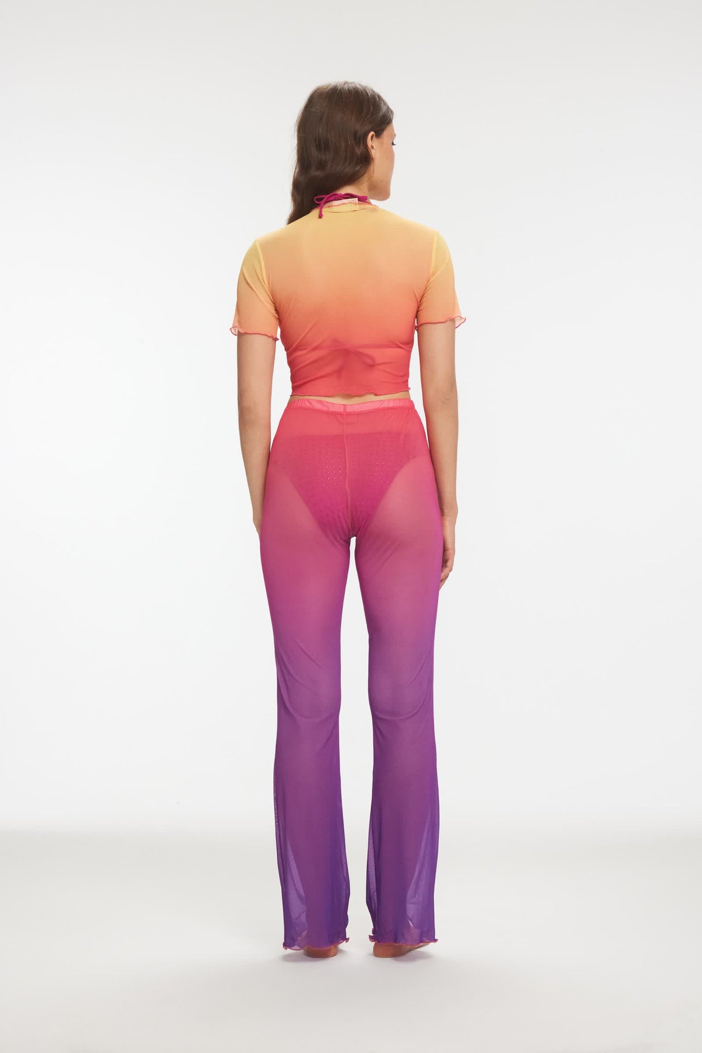 JODY Tül Degrade Desenli Pantolon Takım