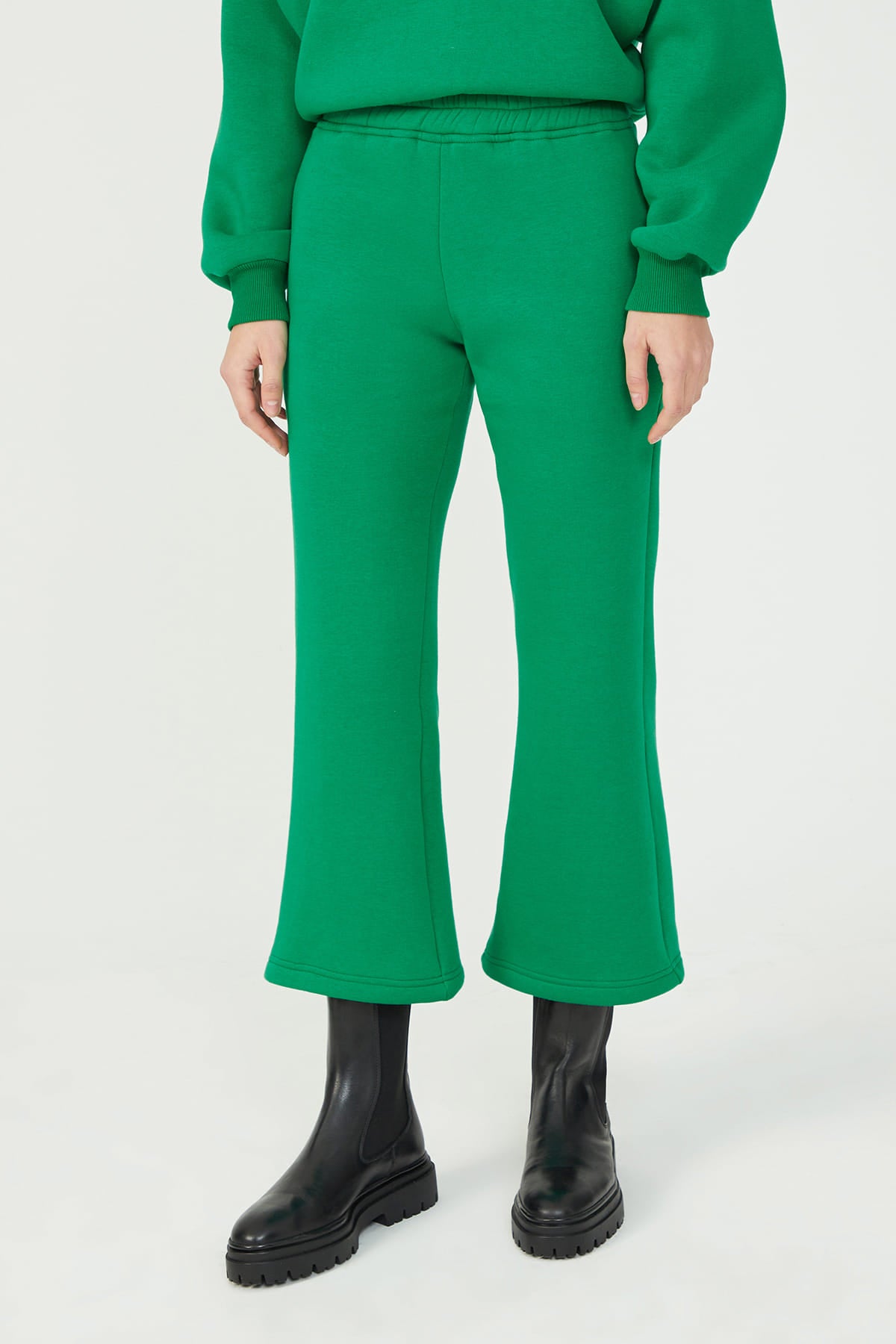 TALIA Flare Paça Yeşil Eşofman Altı