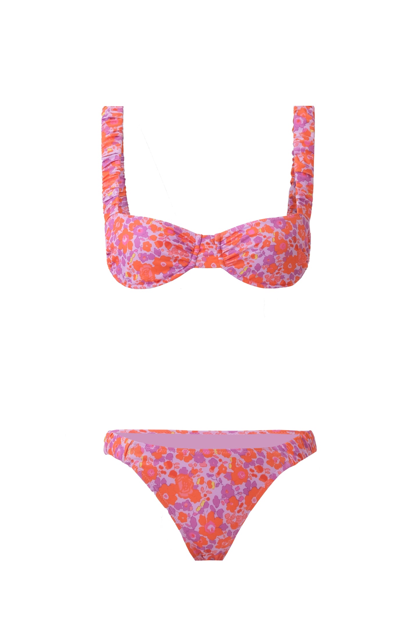 SIMONE Çiçek Desenli Balkonet Bikini Takım