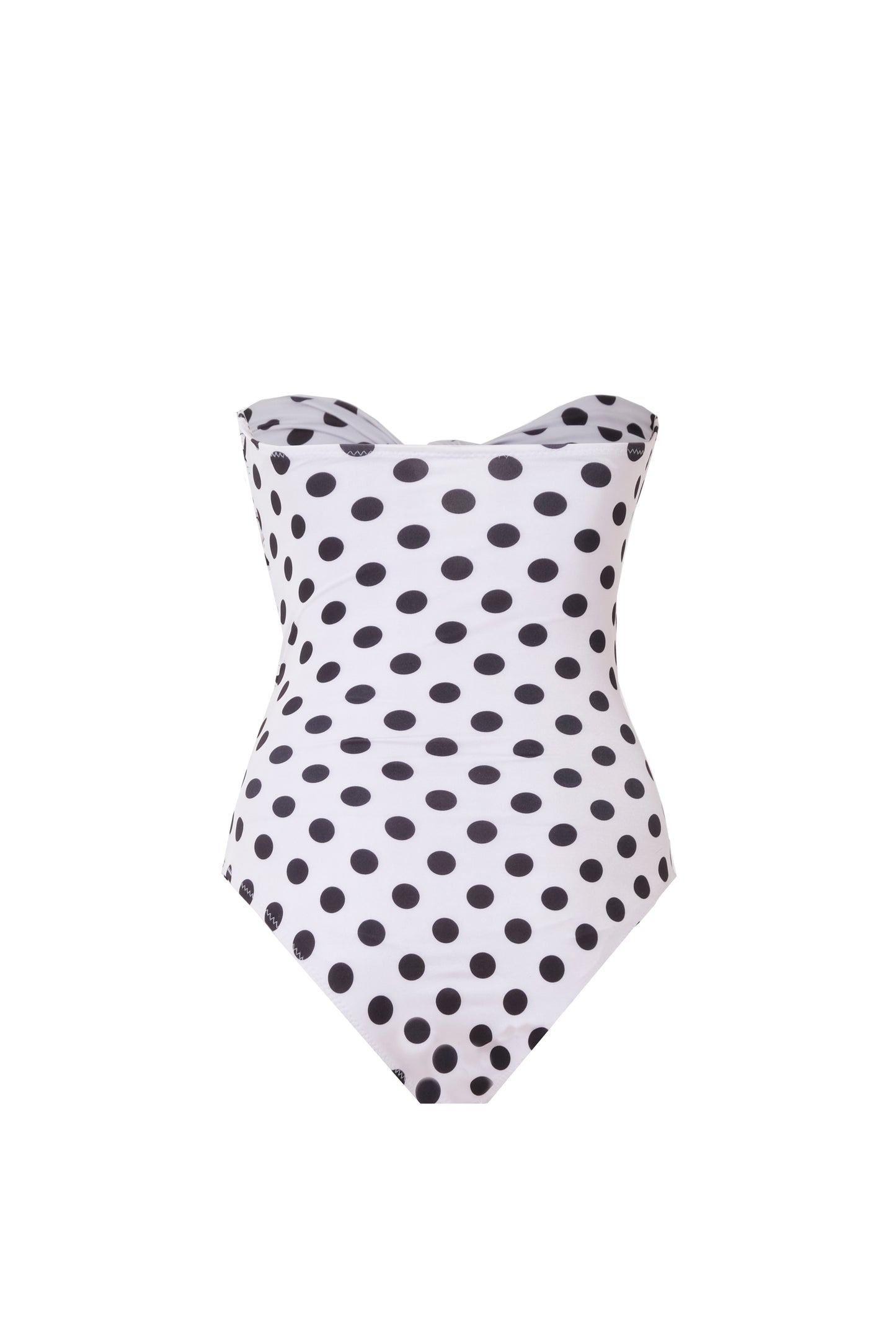 AMY Düğüm Detaylı Puantiye Desenli Mayo