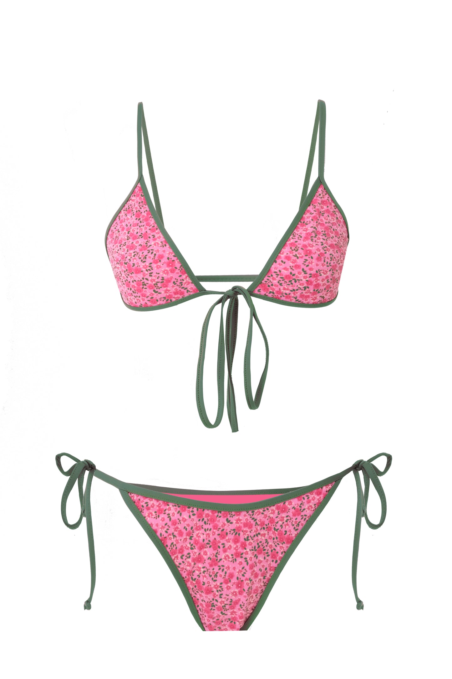 SUVI Çiçek Desenli Üçgen Bikini Takım