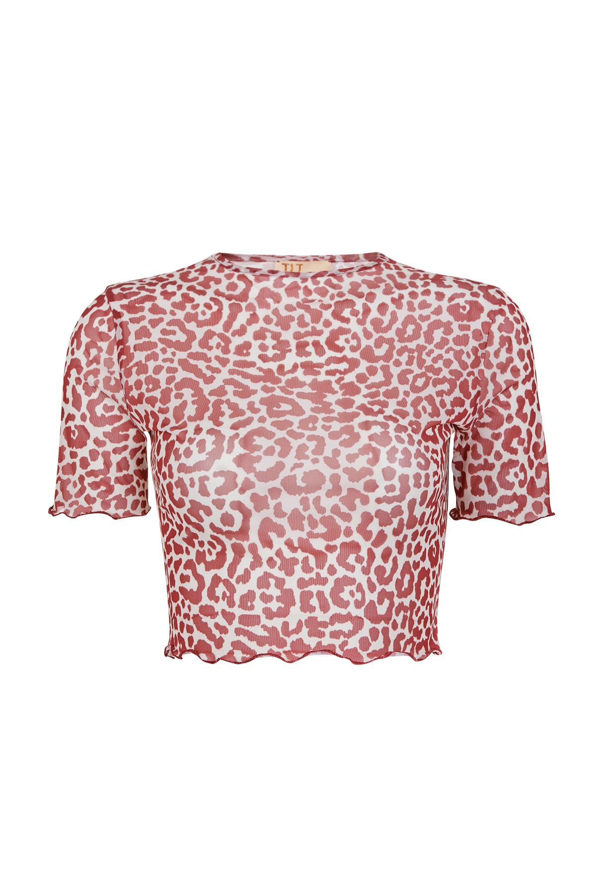 MAREA Leopar Desenli Crop Üst