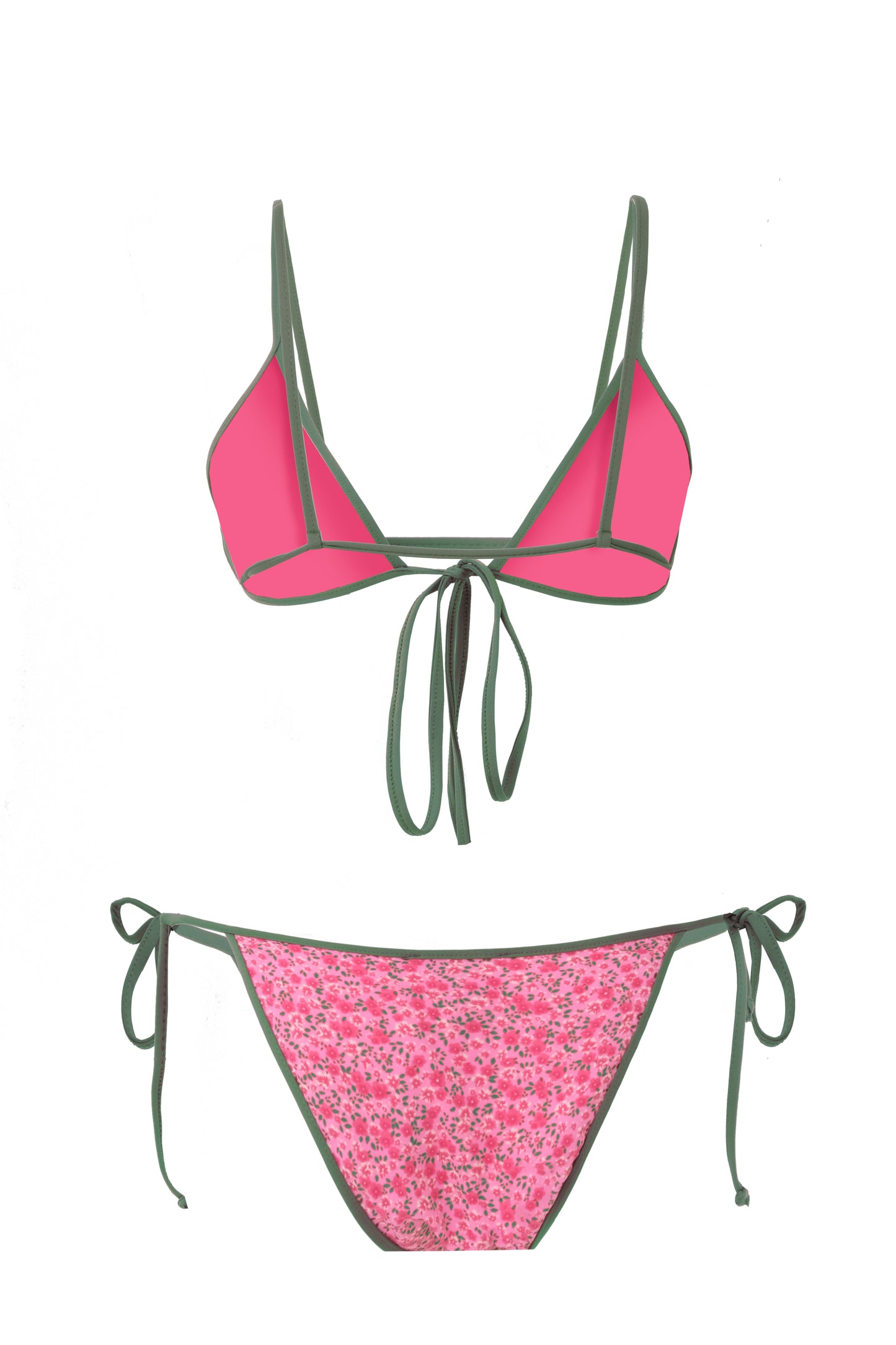 SUVI Çiçek Desenli Üçgen Bikini Takım